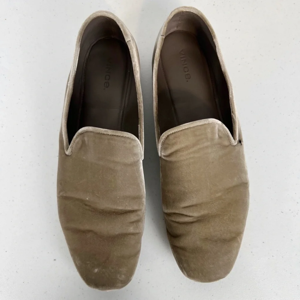Vince Bray Crushed Velvet Loafer Flats